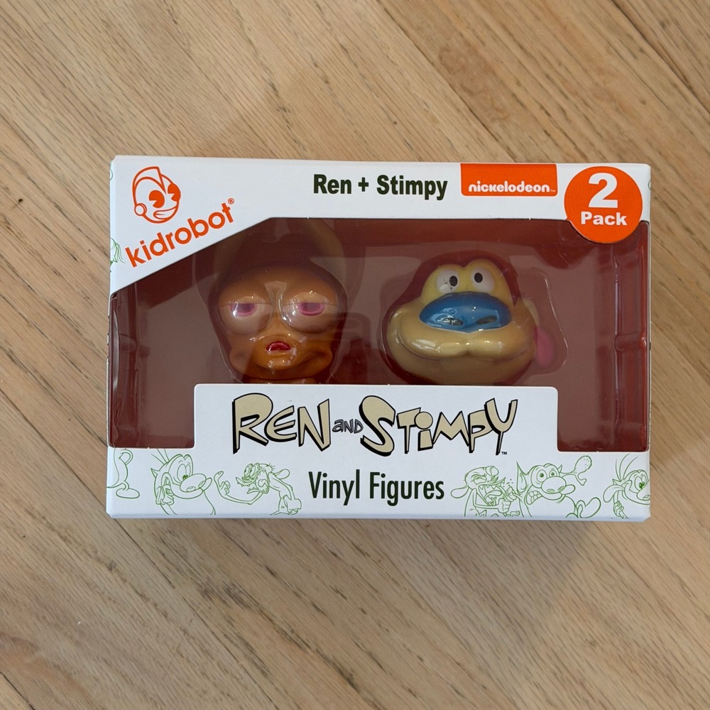 Kidrobot Nickelodeon Ren and Stimpy Vinyl Figures 2-Pack 2023 New in Box